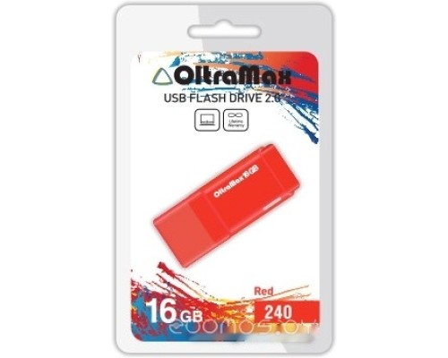 USB Flash OltraMax  240 16GB (красный) [OM-16GB-240-Red]