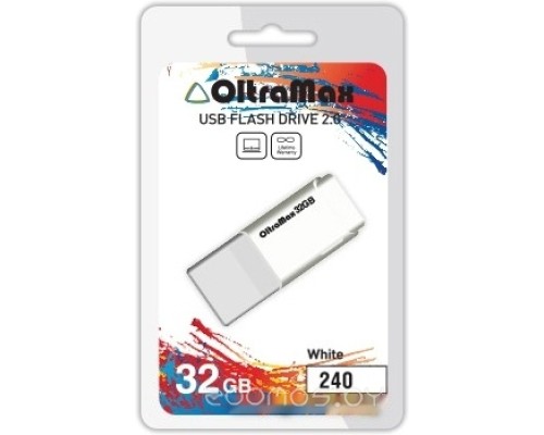 USB Flash OltraMax  240 32GB (белый) [OM-32GB-240-White]