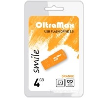 USB Flash OltraMax  Smile 4GB (оранжевый)