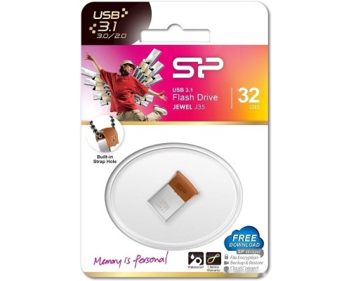 USB Flash Silicon Power Jewel J35 32GB (серебристый)