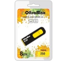 USB Flash OltraMax  250 8GB (желтый) [OM-8GB-250-Yellow]