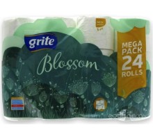 Туалетная бумага Grite Blossom (24рул, трехслойная белая )