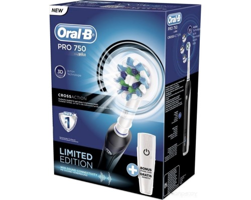 Электрическая зубная щетка Oral-B Pro 750 Cross Action D16.513.UX (черный)