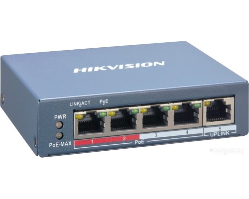 Коммутатор Hikvision DS-3E1105P-EI