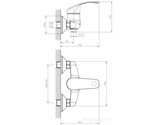 Смеситель DecoRoom DR71055