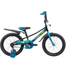 Детский велосипед Novatrack Valiant 18 2019 183VALIANT.BK9 (черный/голубой)