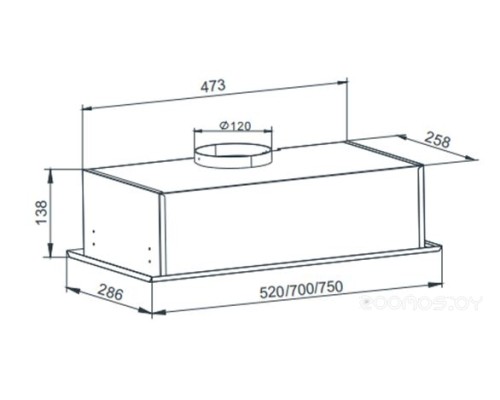 Вытяжка ZorG Technology CLASSICO 850 52 M нержавейка