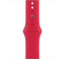 Умные часы Apple Watch Series 8 41 мм (алюминиевый корпус, красный/красный, спортивный силиконовый ремешок)