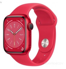 Умные часы Apple Watch Series 8 45 мм (алюминиевый корпус, красный/красный, спортивный силиконовый ремешок)