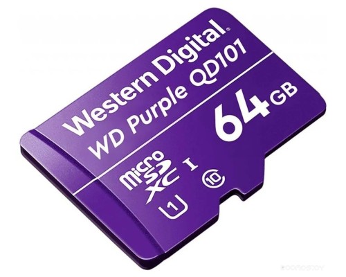 Карта памяти Western Digital Purple SC QD101 microSDXC WDD064G1P0C 64GB