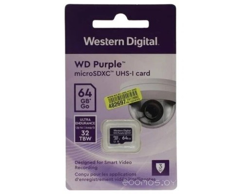 Карта памяти Western Digital Purple SC QD101 microSDXC WDD064G1P0C 64GB