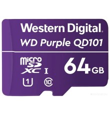 Карта памяти Western Digital Purple SC QD101 microSDXC WDD064G1P0C 64GB