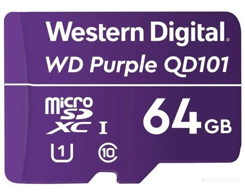 Карта памяти Western Digital Purple SC QD101 microSDXC WDD064G1P0C 64GB