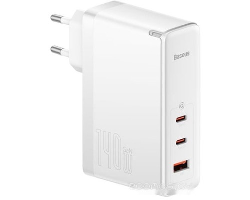 Сетевое зарядное Baseus GaN5 Pro Fast Charger 2C+U 140W EU (белый)