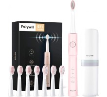 Электрическая зубная щетка Fairywill E11 (розовый, 8 насадок)