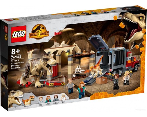 Конструктор Lego Jurassic World 76948 Побег атроцираптора и тираннозавра