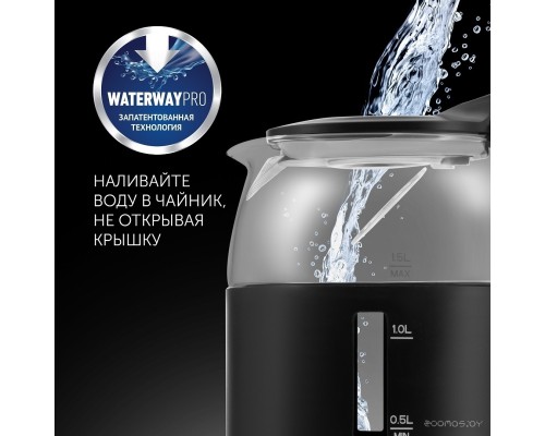 Электрический чайник Polaris PWK 1563CGL Water Way Pro (черный)