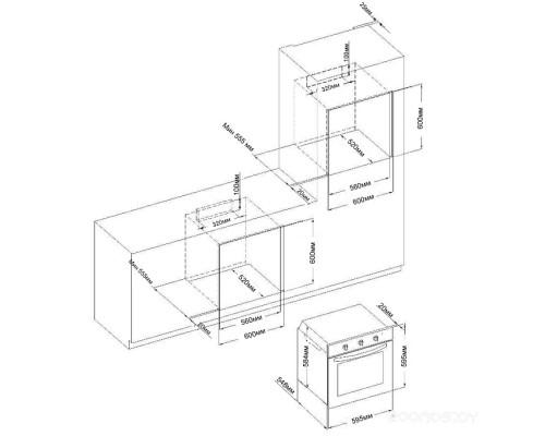 Духовой шкаф Evelux EO 635 PX