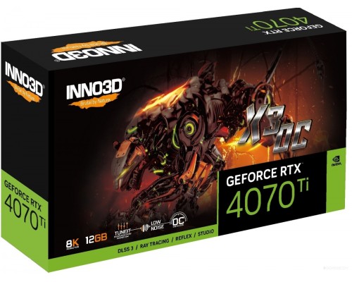 Видеокарта Inno3D GeForce RTX 4070 Ti X3 OC N407T3-126XX-186148N