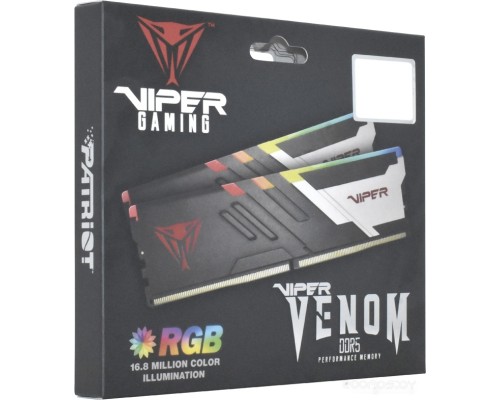 Модуль памяти Patriot Viper Venom RGB 2x16ГБ DDR5 6600МГц PVVR532G660C34K