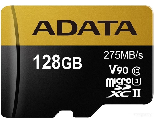 Карта памяти A-Data microSDXC UHS-II 128GB + адаптер [AUSDX128GUII3CL10-CA1]