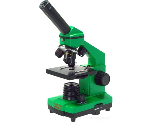 Детский микроскоп Микромед Эврика 40х-400х в кейсе (лайм) 25447