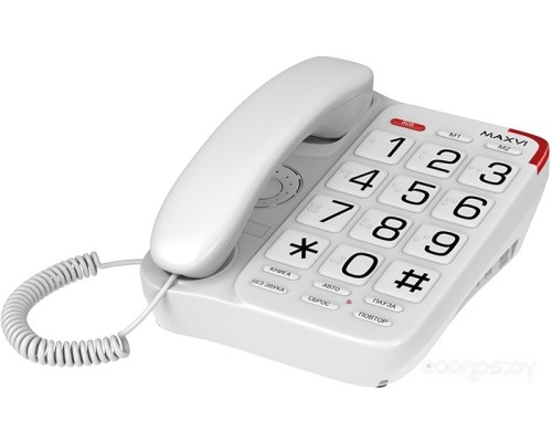 Проводной телефон MAXVI CB-01 (белый)