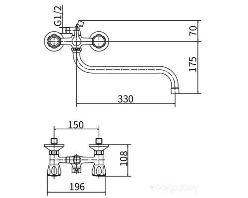 Смеситель Plstart PL2218-8