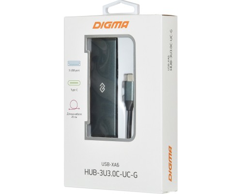 USB-хаб DIGMA HUB-3U3.0С-UC-G