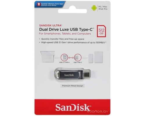 USB Flash SanDisk Ultra Dual Drive Luxe USB Type-C 512GB SDDDC4-512G-G46