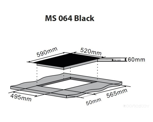 Варочная панель ZorG Technology MS 064 (черный)