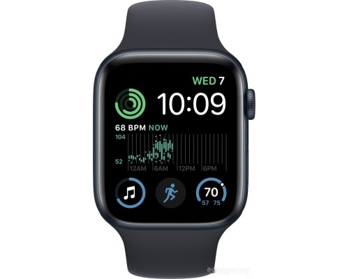 Умные часы Apple Watch SE 2 40 мм (алюминиевый корпус, полуночный/полуночный, спортивный силиконовый ремешок S/M)
