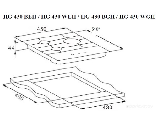 Варочная панель Weissgauff HG 430 WGH