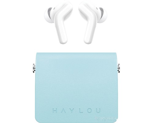 Наушники Haylou T87 Lady Bag (белый/бирзовый)