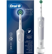 Электрическая зубная щетка Oral-B Vitality Pro D103.413.3 Cross Action Protect X Clean White 4210201427209 (белый)