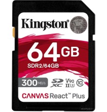 Карта памяти Kingston Canvas React Plus SDXC 64GB