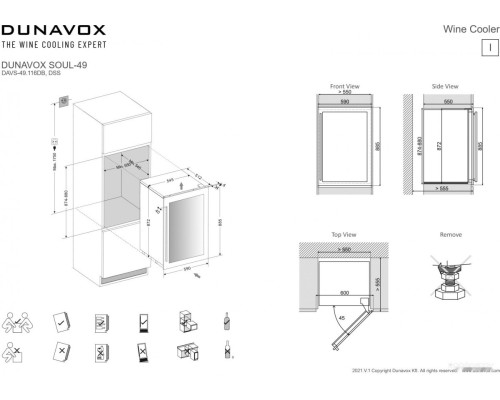 Винный шкаф Dunavox DAVS-49.116DB