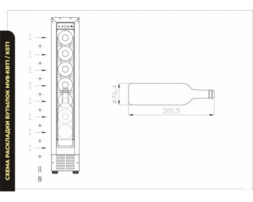 Винный шкаф Meyvel MV8-KST1