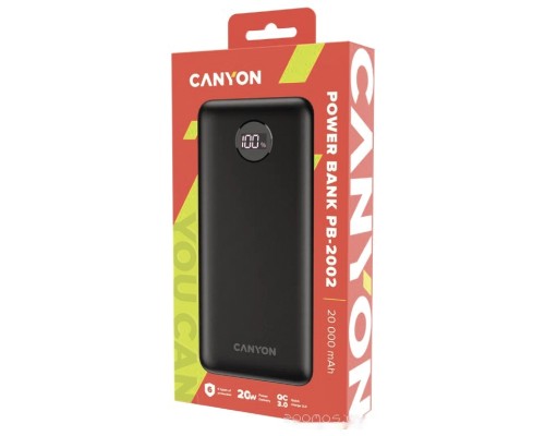 Портативное зарядное устройство Canyon PB-2002 20000mAh (черный)