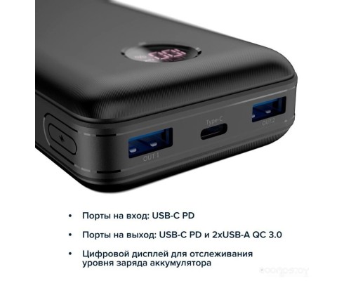 Портативное зарядное устройство Canyon PB-2002 20000mAh (черный)