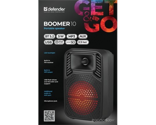 Портативная акустика Defender Boomer 10