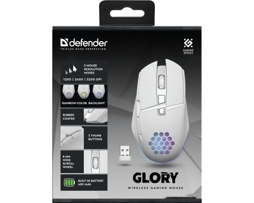 Игровая мышь Defender Glory GM-514 (белый)