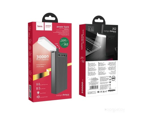 Портативное зарядное устройство Hoco J62 Jove 30000mAh (черный)