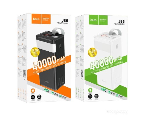 Портативное зарядное устройство Hoco J86 Powermaster 40000mAh (белый)