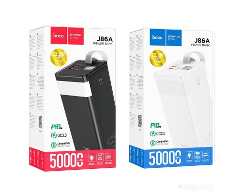 Портативное зарядное устройство Hoco J86A Powermaster 50000mAh (белый)