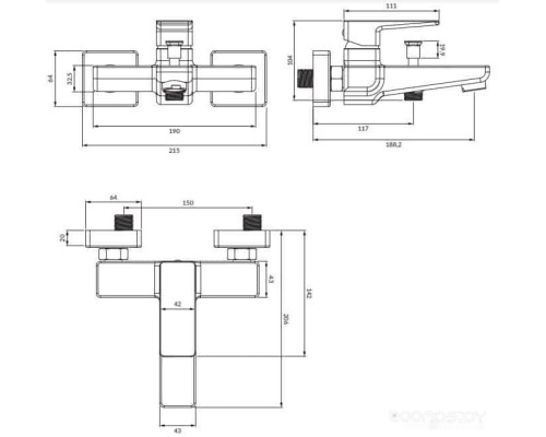 Смеситель Omnires Parma PM7430GR