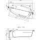 Ванна Cersanit Joanna 150x95 R (с экраном и каркасом)