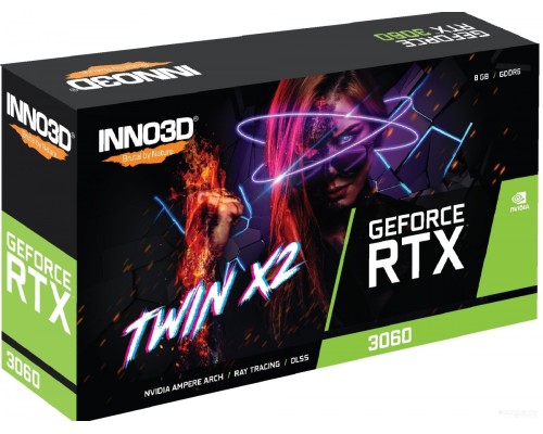 Видеокарта Inno3D GeForce RTX 3060 8GB Twin X2 N30602-08D6-11902130