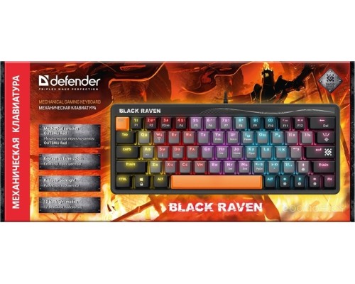 Клавиатура Defender Black Raven GK-417 45416