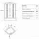Душевая кабина Triton Лайт В 90x90 с душевым комплектом (градиент)